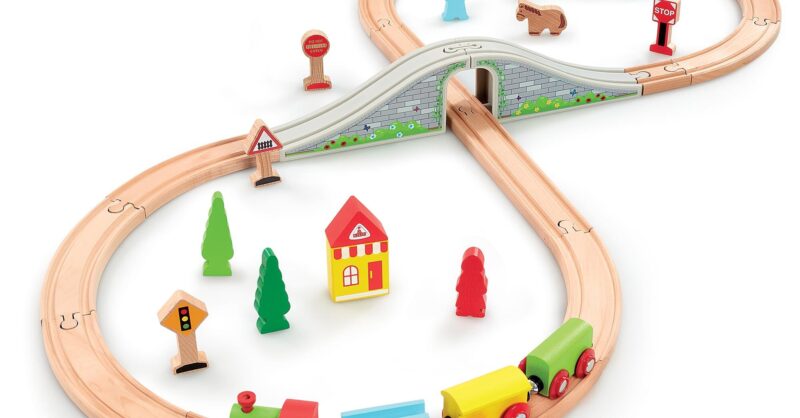 Early learning centre wooden train set discount