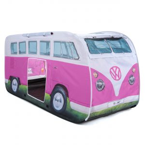 OL0180 VW camper van kids pop up play tent pink 2