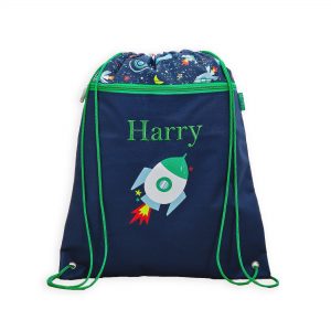 My 1St Years Personalised Space Print Drawstring Bag £18 00 At Www My1Styears Com